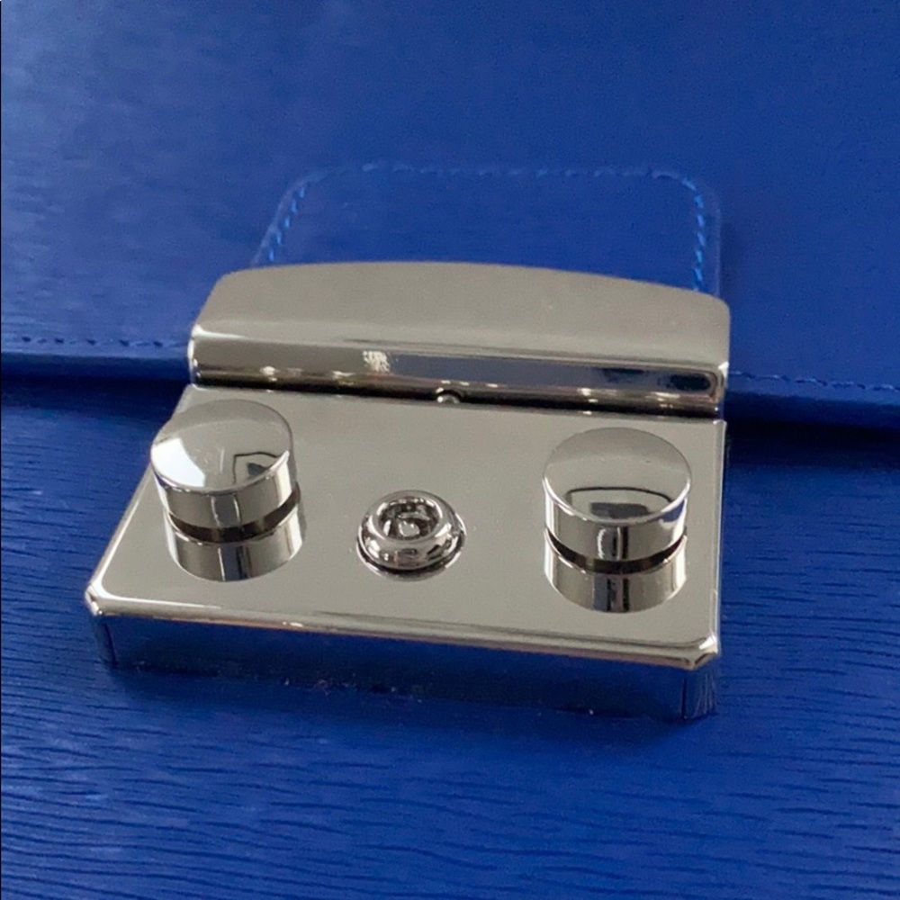 Jean Rousseau Blue Calf Leather Briefcase - Picture 9 of 16